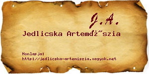 Jedlicska Artemíszia névjegykártya